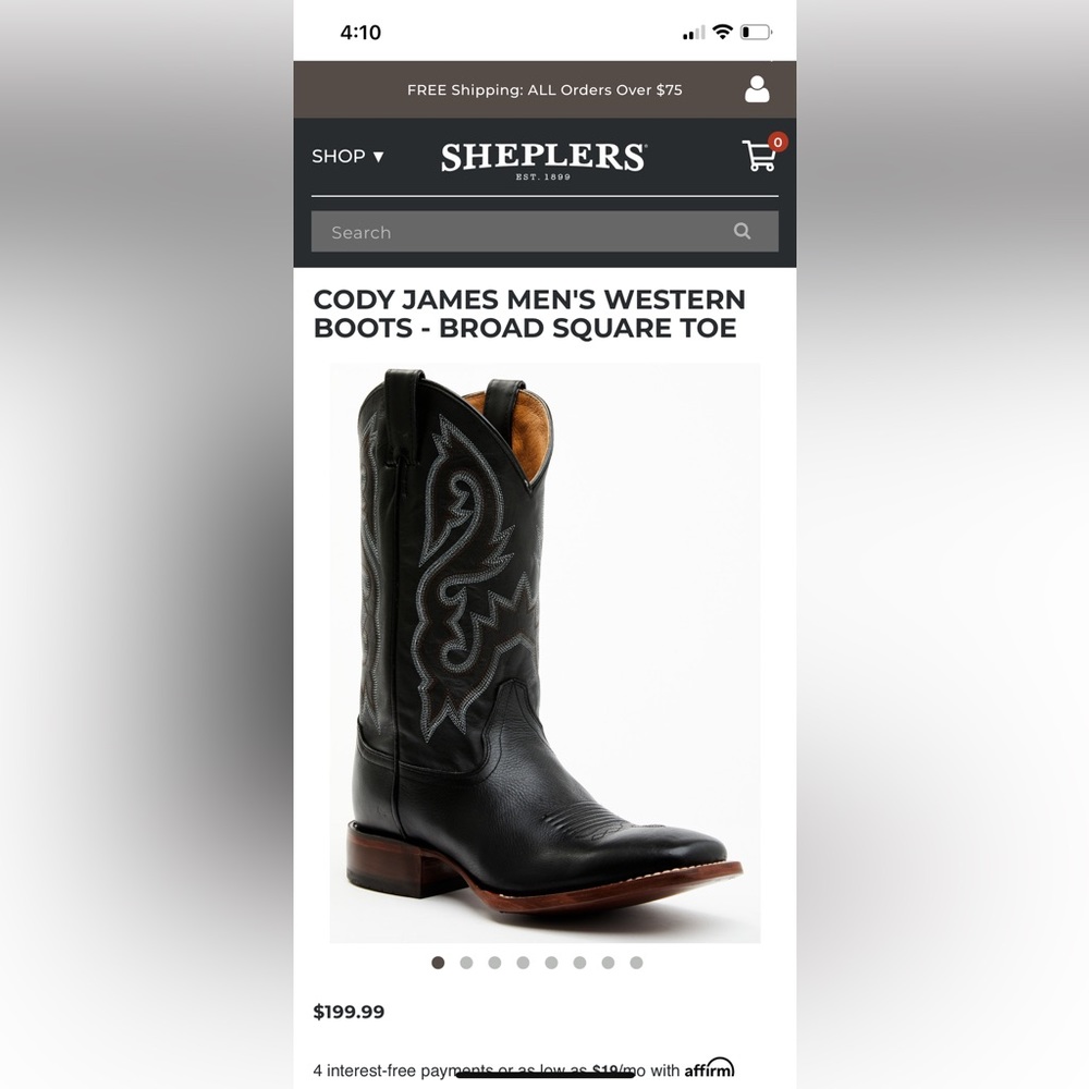 CODY JAMES MEN'S WESTERN BOOTS - BROAD SQUARE TOE